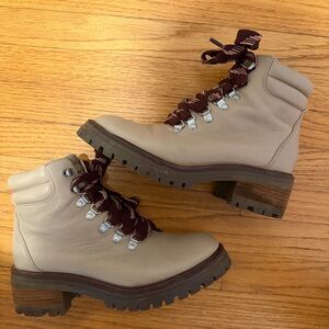 Gentle Souls Women’s Brooklyn 2.1 Tan Leather lace Combat Boots hiking 7.5